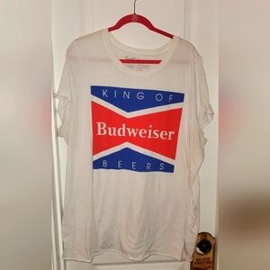 Torrid x Brew City Budweiser Classic Fit Tee White Plus Size 4